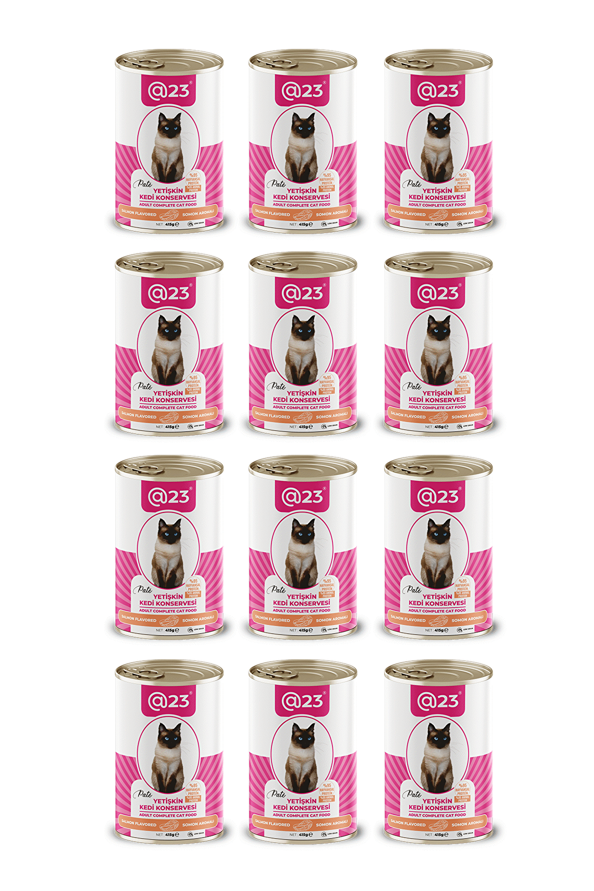 @23 Yetişkin Kedi Konservesi Somon Aromalı 415 g x 12 adet