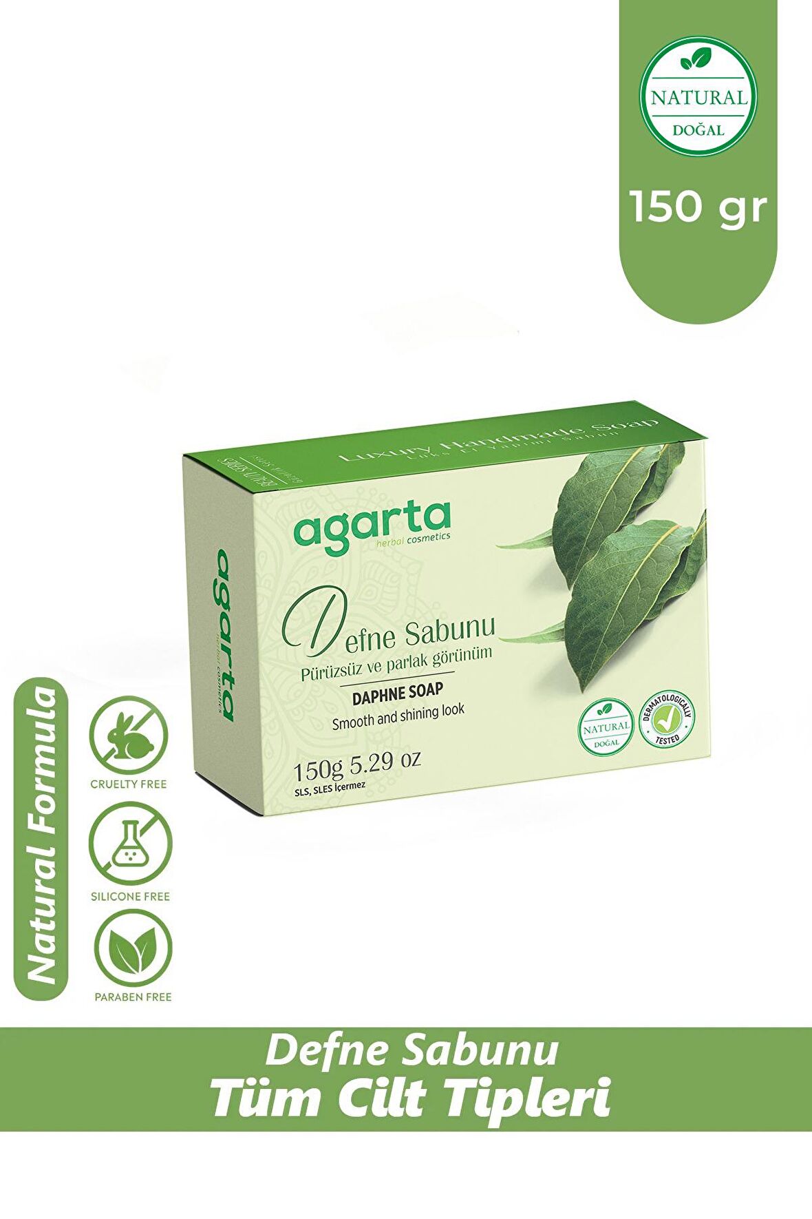 Agarta Doğal El Yapımı Defne Sabunu 150 gr