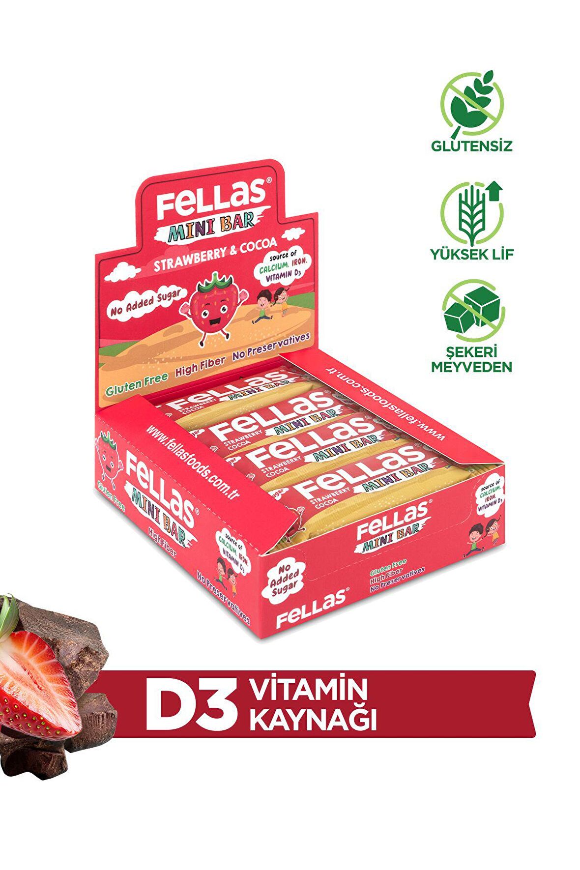 Mini Bar Çilek Ve Kakao 28 gr X 12 Adet