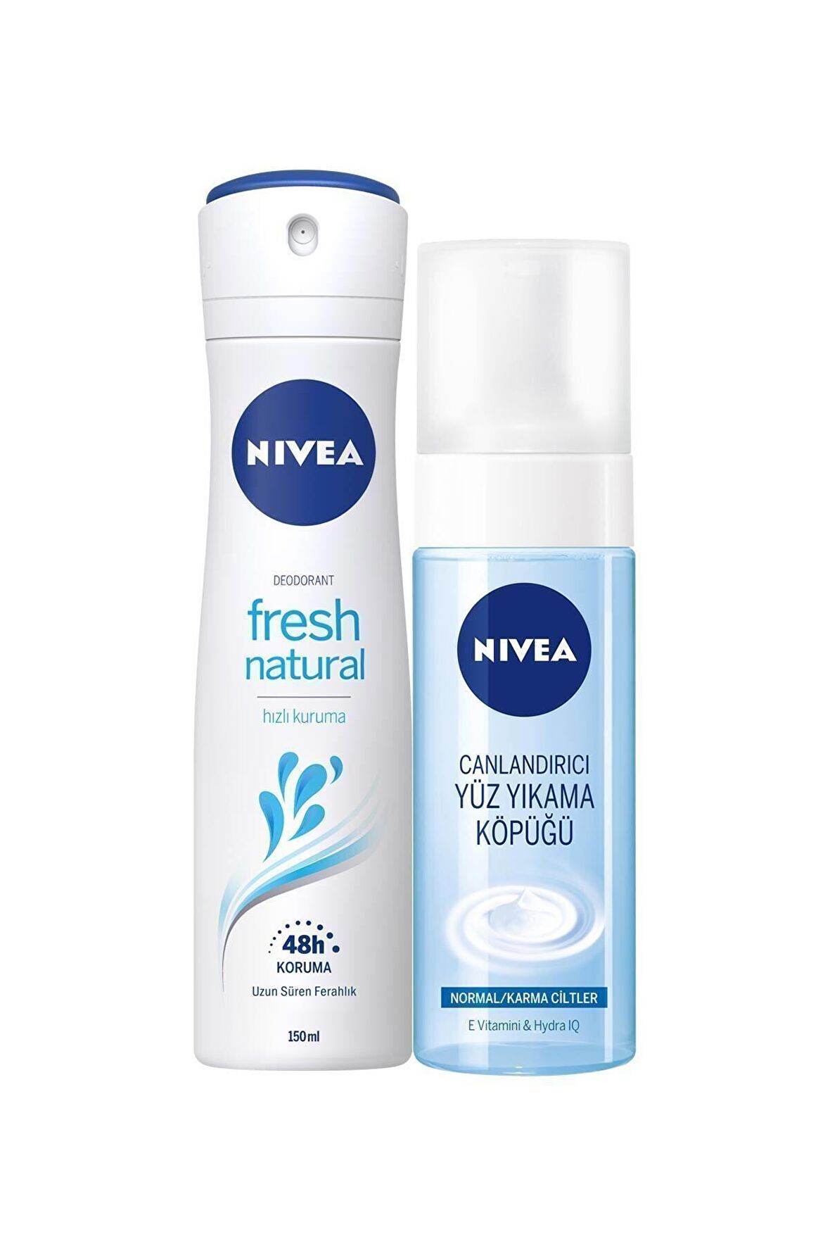 Nivea Fresh Natural Kadın Deodorant Sprey 150Ml+Yüz Temizleme Köpüğü Normal Ve Karma Ciltler 150 Ml