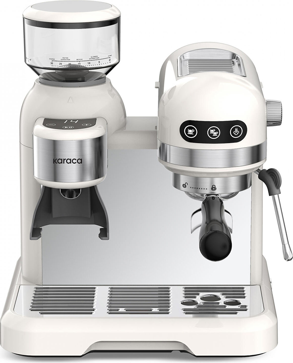 Karaca Coffeemaid Kahve Öğütücülü, Köpürtücülü 19 Bar Basınçlı Espresso Latte Cappuccino Americano Mk. 1,4L