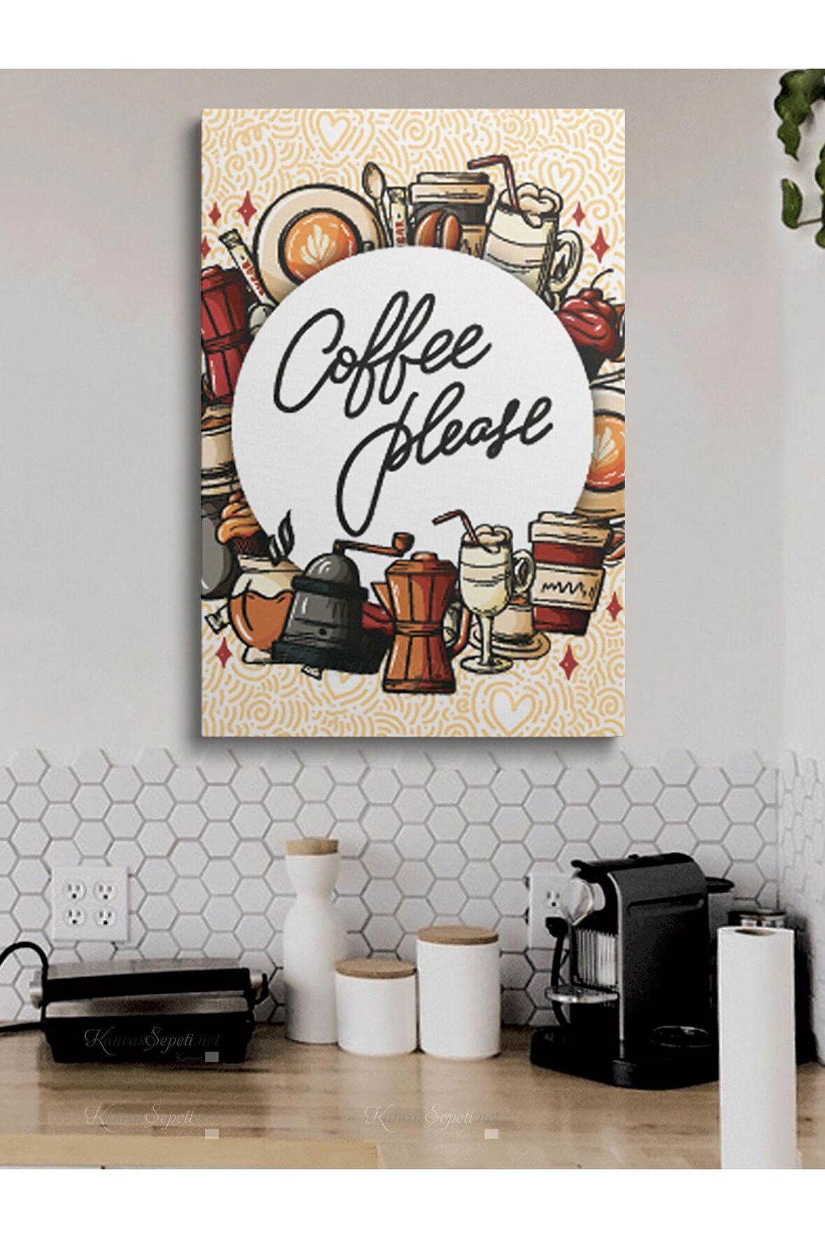 Cafe Caffe Cafeler Kahve Büfe Büfeler Için Abstract Trend Dekoratif Kanvas Canvas Tablo Tablolar