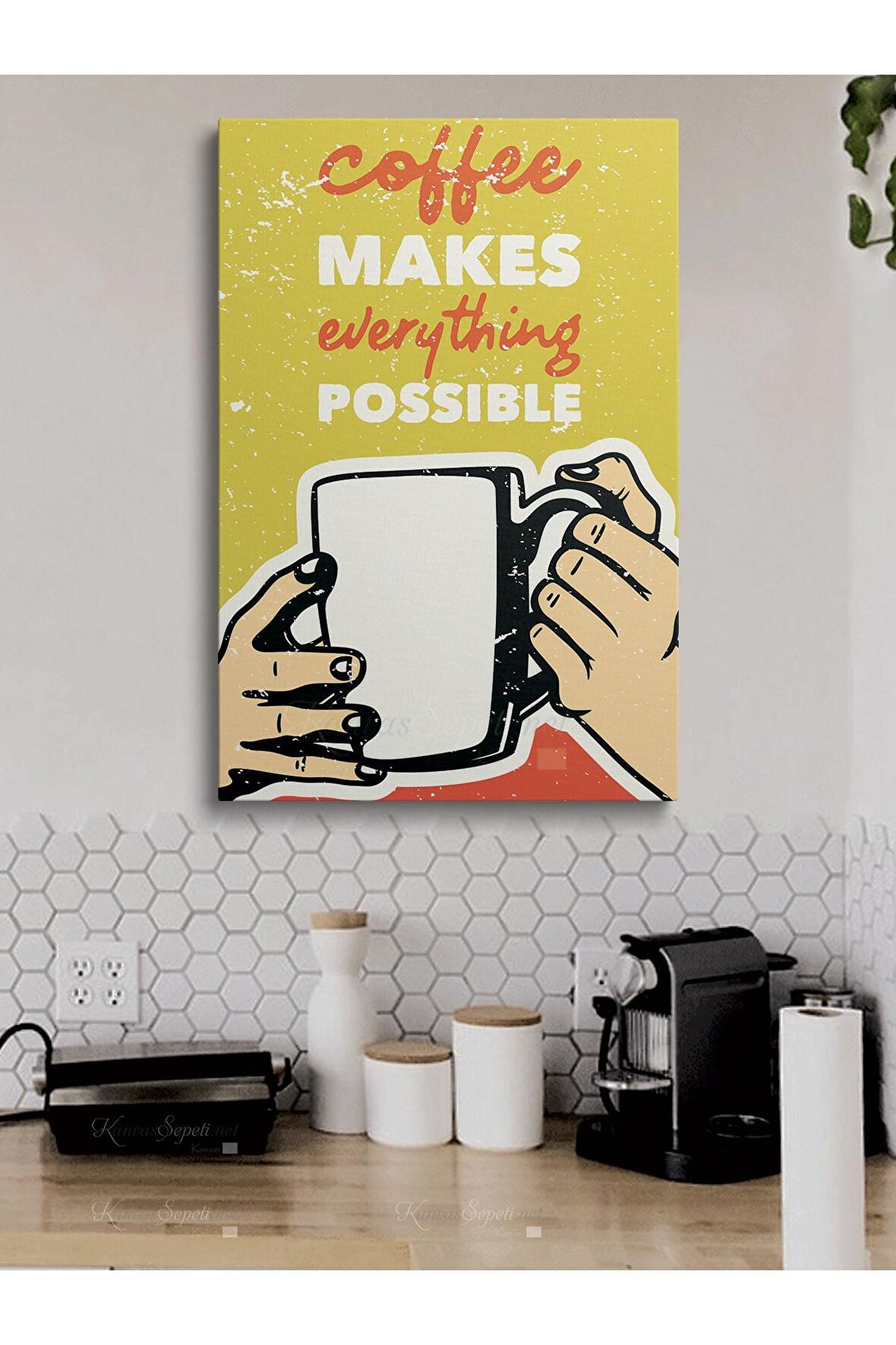 Cafe Caffe Cafeler Kahve Büfe Büfeler Için Abstract Trend Dekoratif Kanvas Canvas Tablo Tablolar