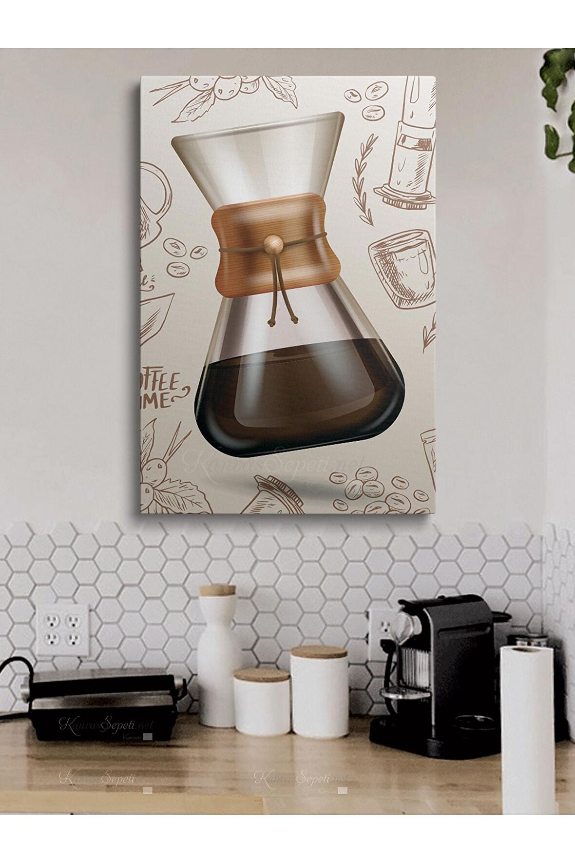 Cafe Caffe Cafeler Kahve Büfe Büfeler Için Abstract Trend Dekoratif Kanvas Canvas Tablo Tablolar