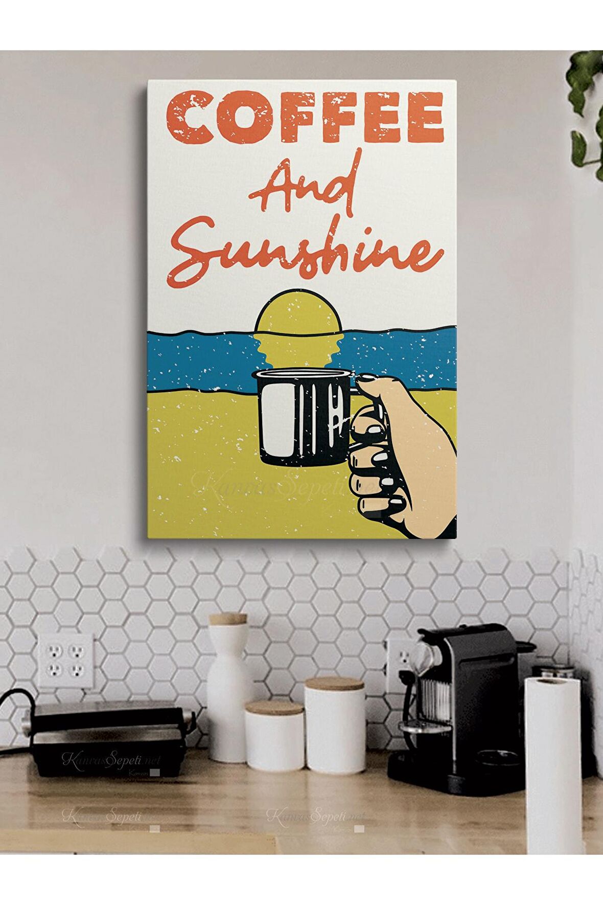 Cafe Caffe Cafeler Kahve Büfe Büfeler Için Abstract Trend Dekoratif Kanvas Canvas Tablo Tablolar