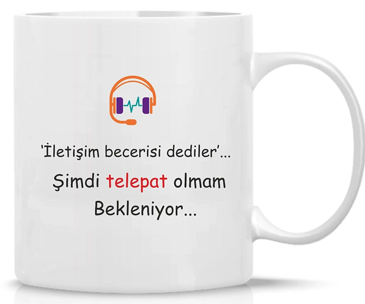 Çağrı Merkezi Çalışanı Kişiye Özel Baskılı Kupa Bardak