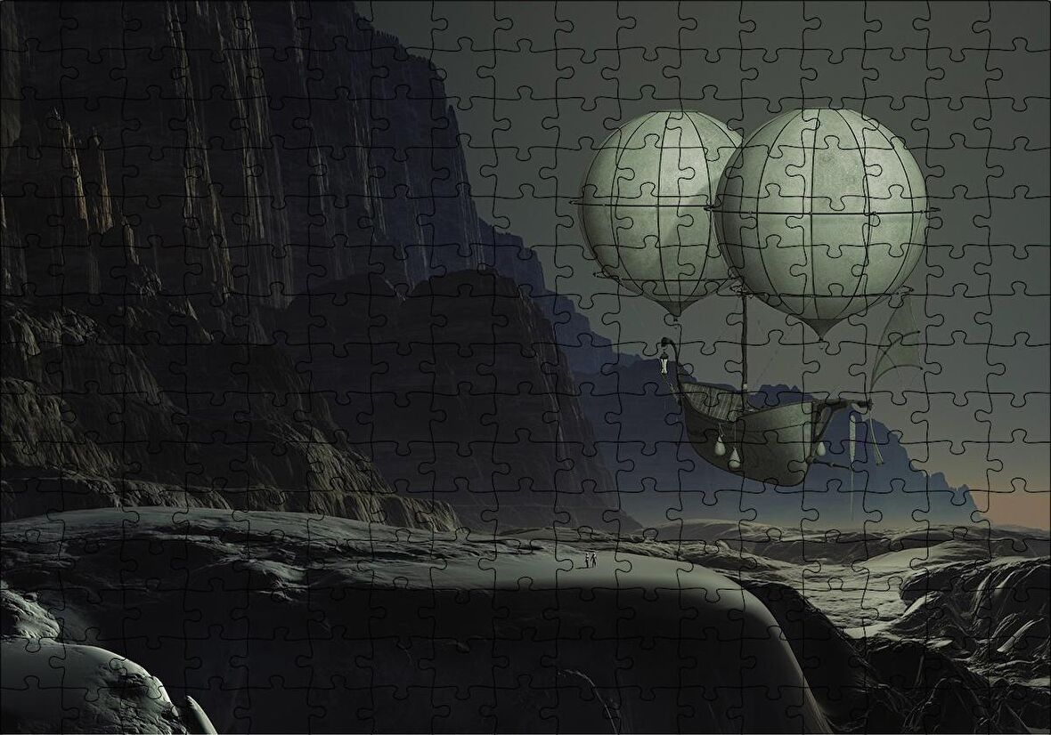 Cakapuzzle  Uçan Gemi Fantastik Puzzle Yapboz MDF Ahşap