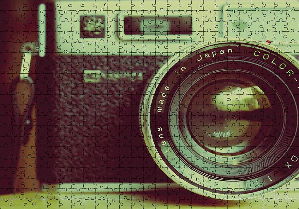 Cakapuzzle  Antika Fotoğraf Makinesi Puzzle Yapboz Mdf Ahşap