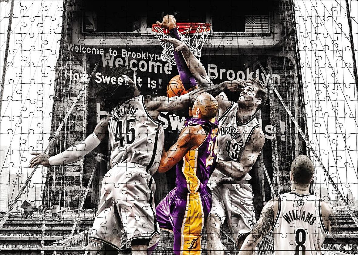 Cakapuzzle  Kobe Bryant Mücadele Puzzle Yapboz MDF Ahşap