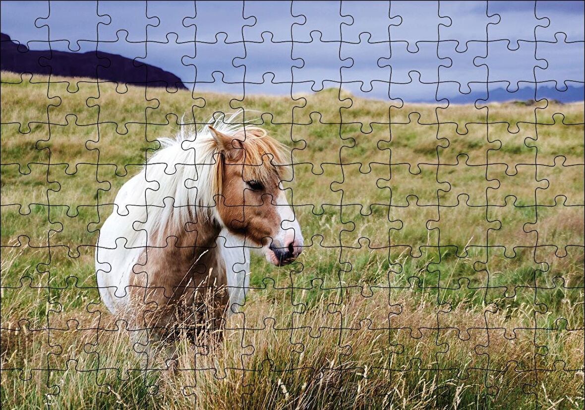 Cakapuzzle  Beyaz Yeleli Midilli Puzzle Yapboz MDF Ahşap