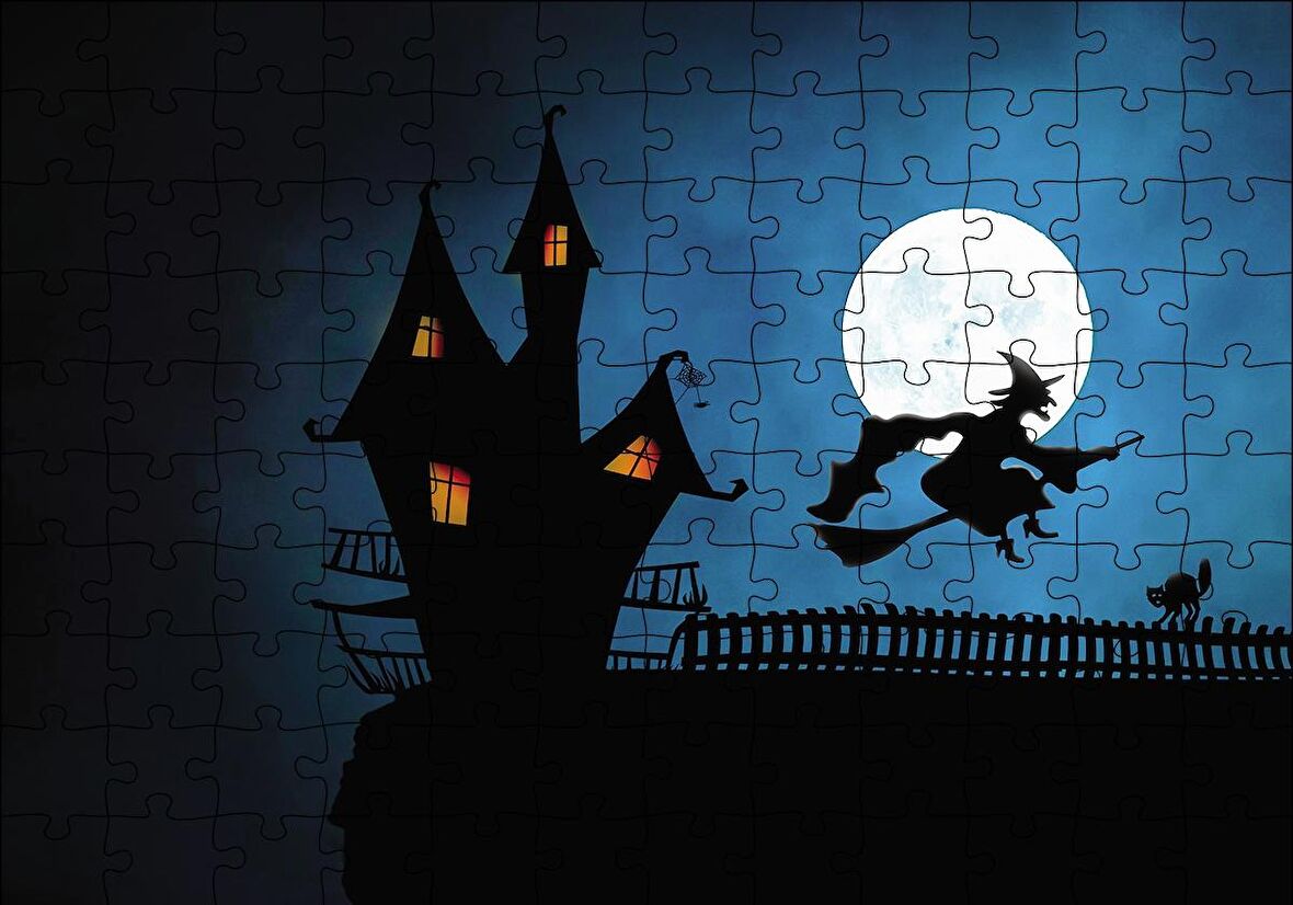 Cakapuzzle  Cadı Evi Puzzle Yapboz MDF Ahşap