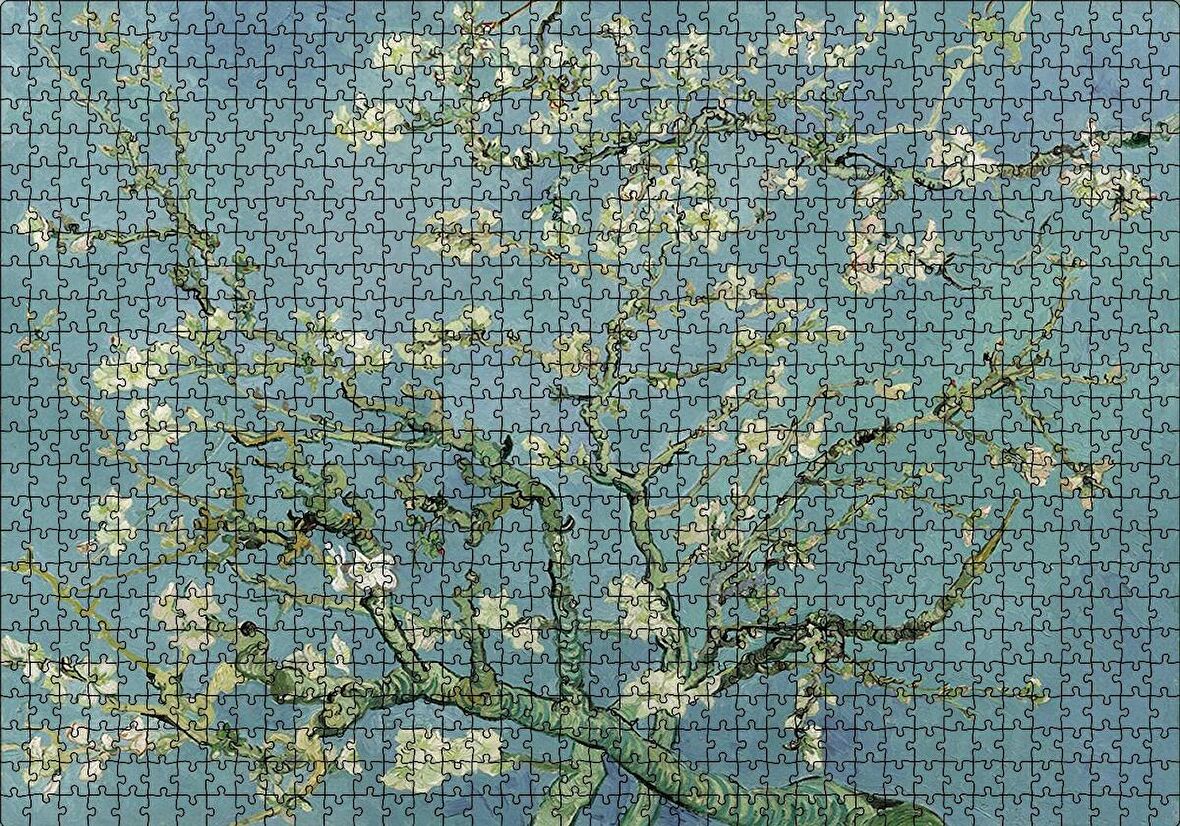 Cakapuzzle  Çiçek Açan Badem Agacı Van Gogh Puzzle Yapboz MDF Ahşap