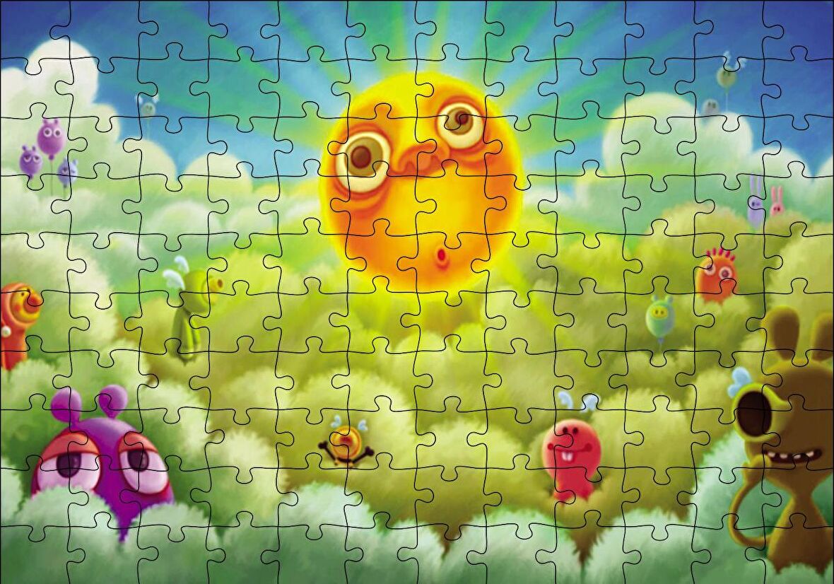 Cakapuzzle  Çizgi Film Sahnesi Puzzle Yapboz MDF Ahşap