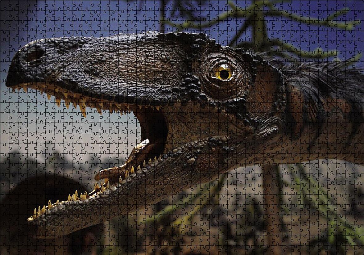Cakapuzzle  Dinazor Kafası Puzzle Yapboz MDF Ahşap