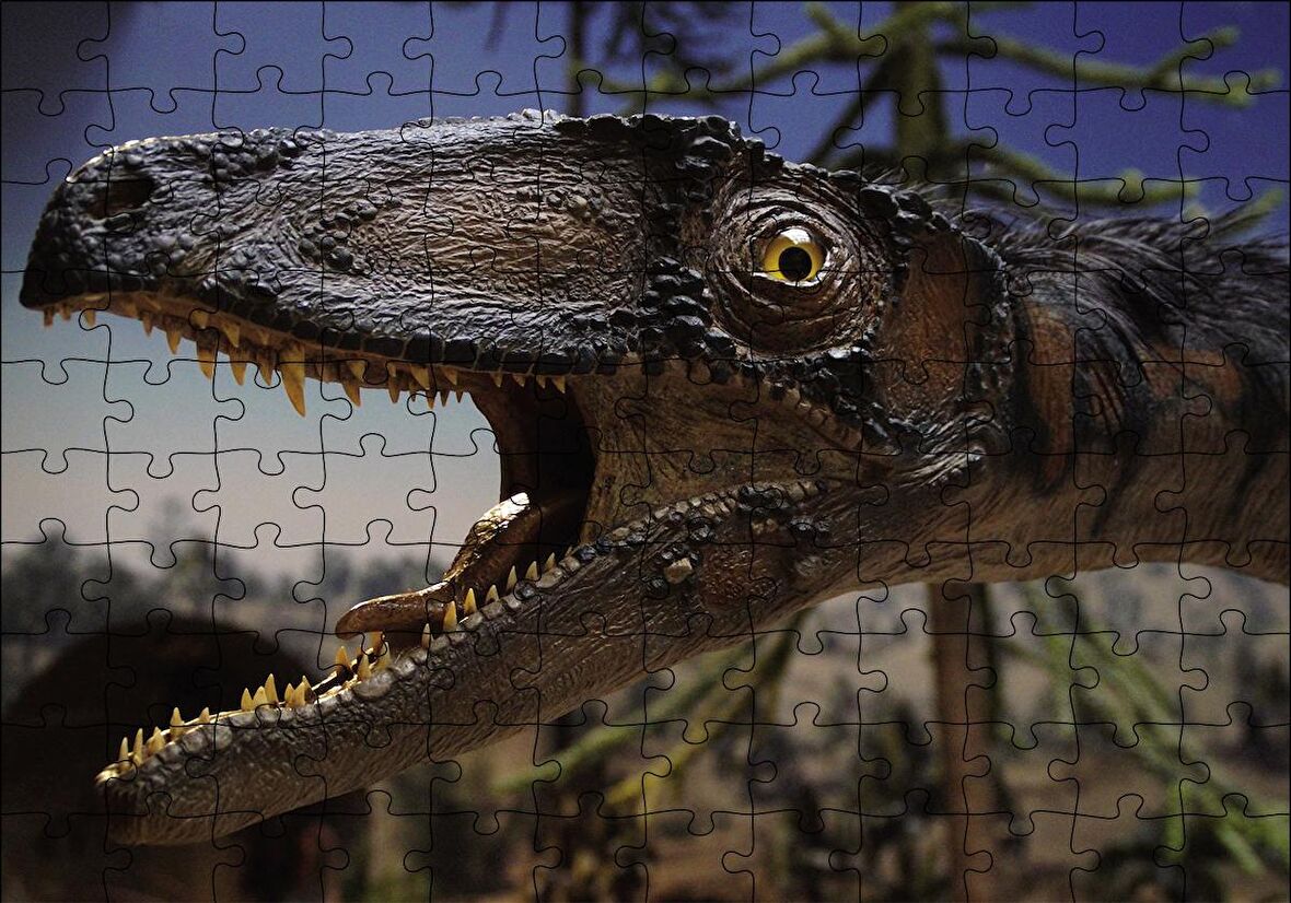 Cakapuzzle  Dinazor Kafası Puzzle Yapboz MDF Ahşap