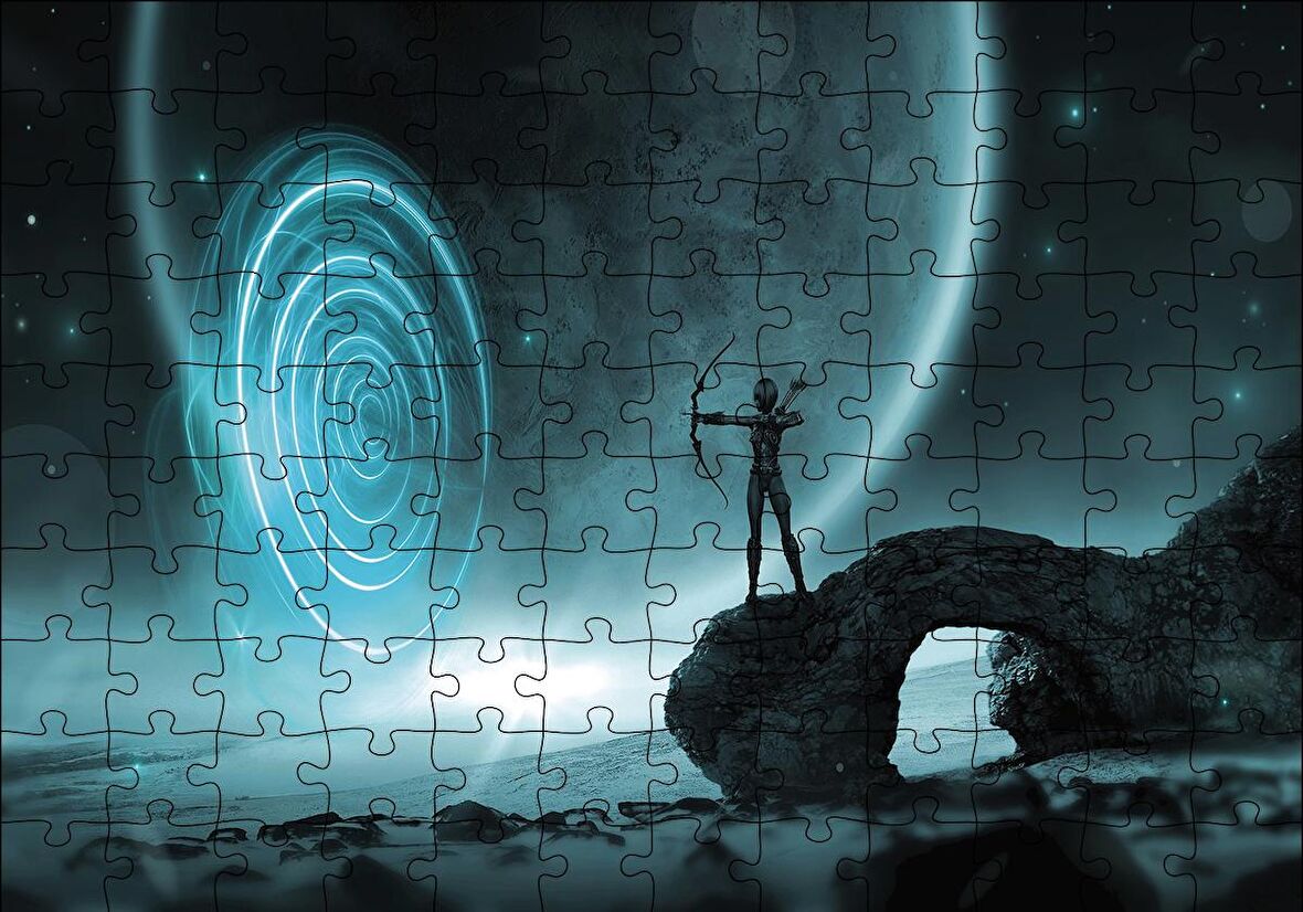 Cakapuzzle  Evren Okçu Fantazi Puzzle Yapboz MDF Ahşap