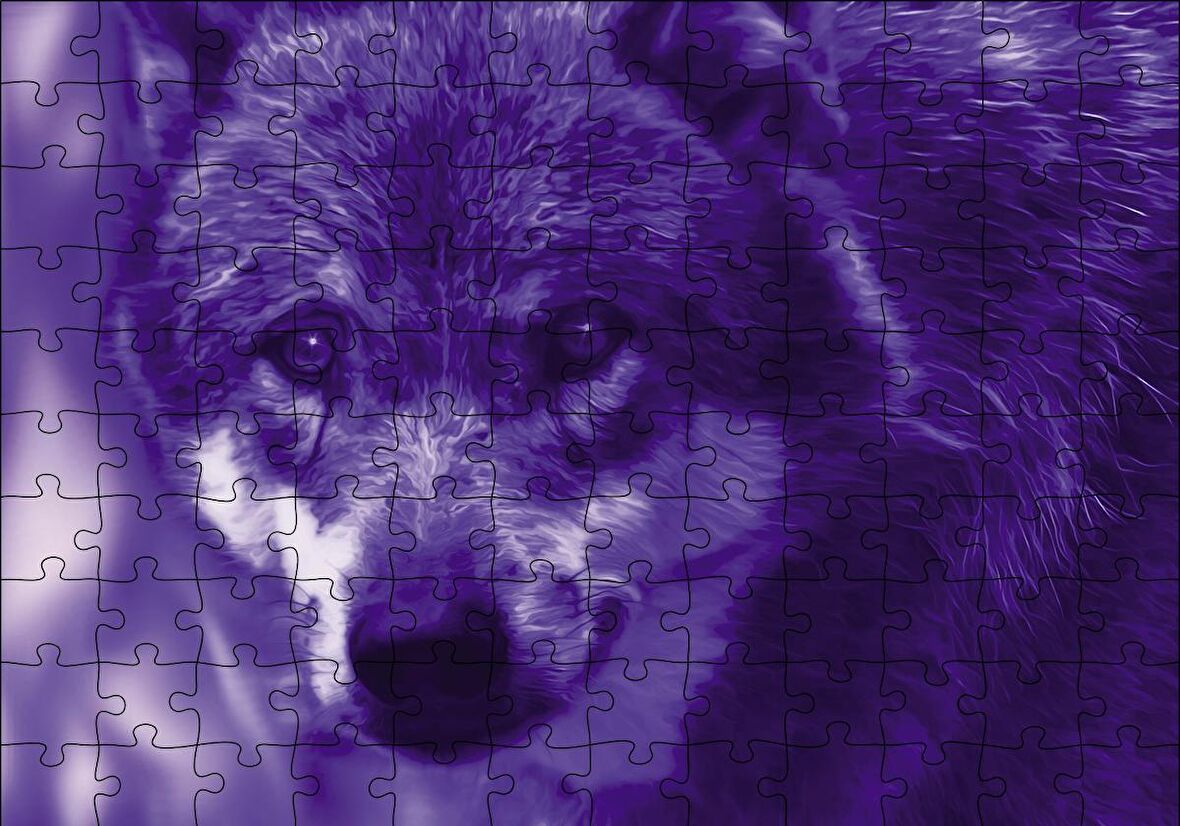 Cakapuzzle  Mavi Kurt Fantastik Puzzle Yapboz MDF Ahşap