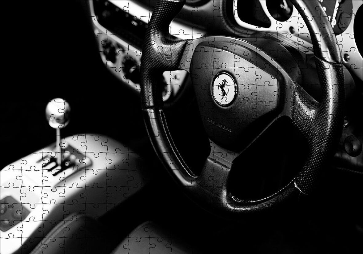 Cakapuzzle  Ferrari Direksiyon Puzzle Yapboz MDF Ahşap