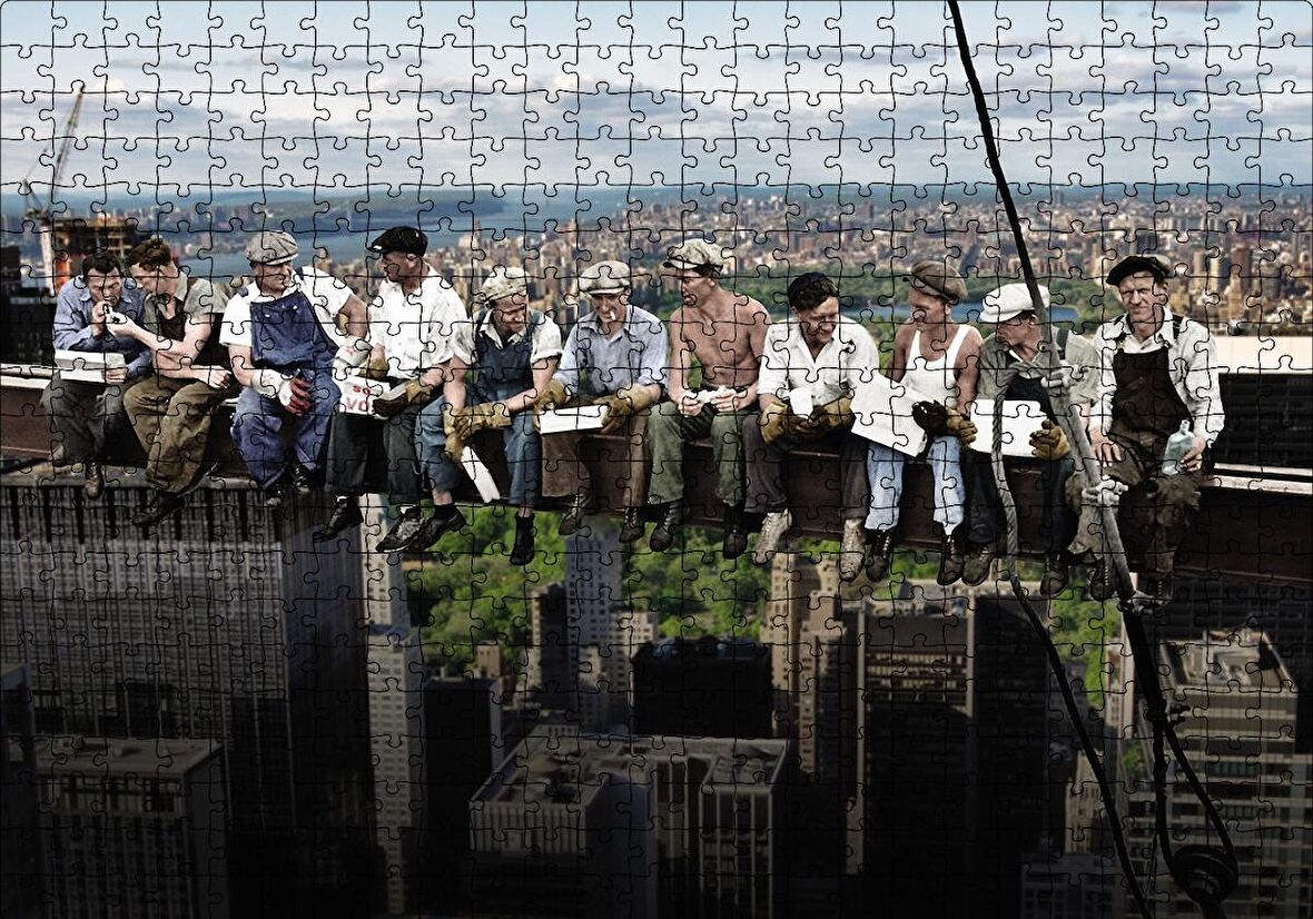 Cakapuzzle  Göktelende Öğle Yemeği Puzzle Yapboz MDF Ahşap