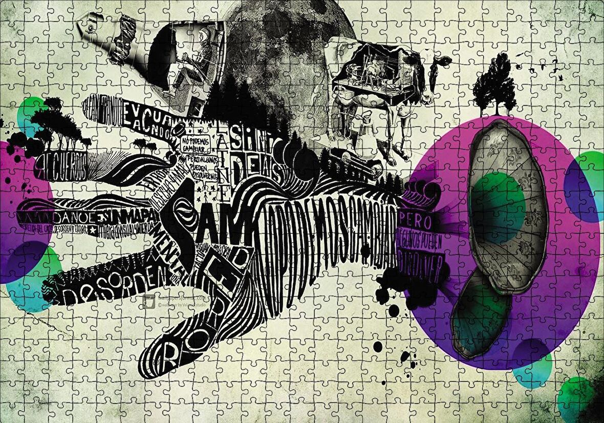 Cakapuzzle  Hand Fingers Surrealism Puzzle Yapboz MDF Ahşap