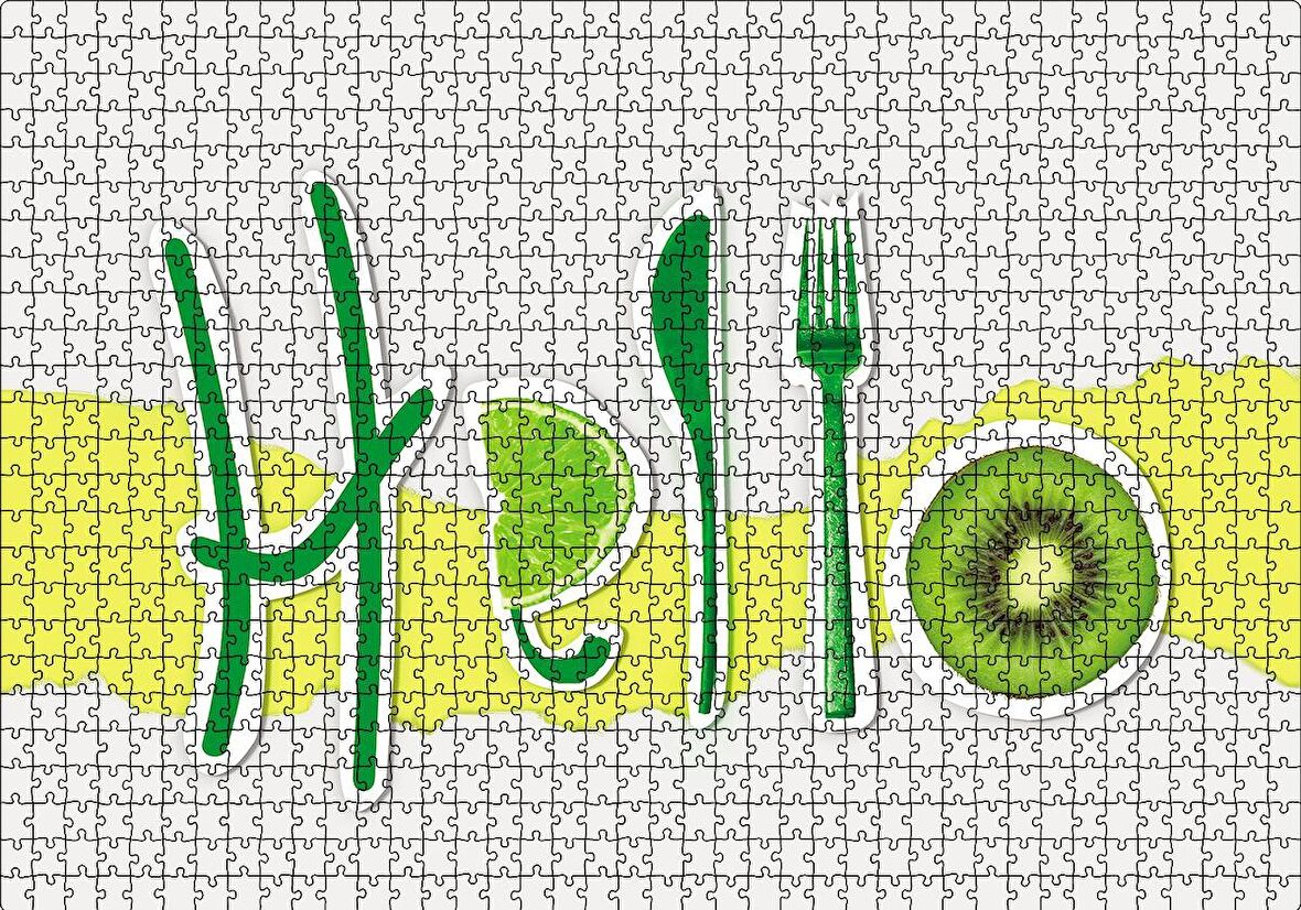 Cakapuzzle  Hello Foods Puzzle Yapboz MDF Ahşap