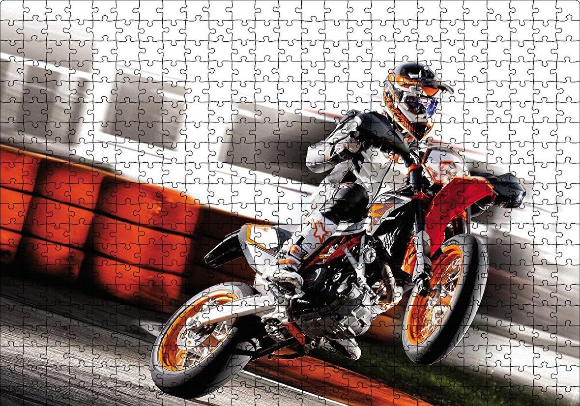 Cakapuzzle  Kros Motor Yarışı Puzzle Yapboz MDF Ahşap