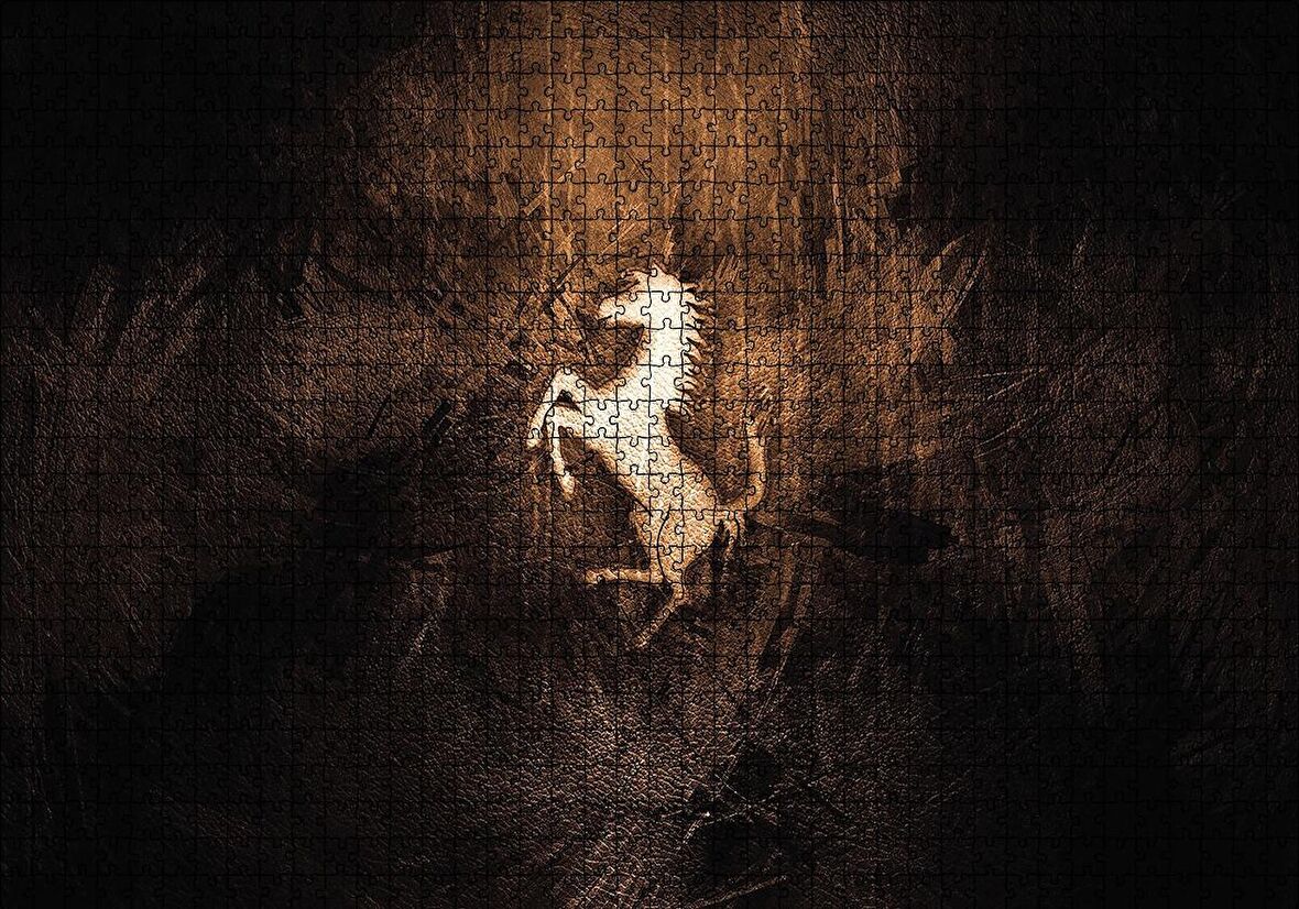 Cakapuzzle  Mustang Logo Puzzle Yapboz MDF Ahşap