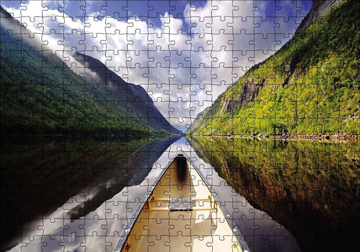 Cakapuzzle  Nehirde Tekne Puzzle Yapboz MDF Ahşap