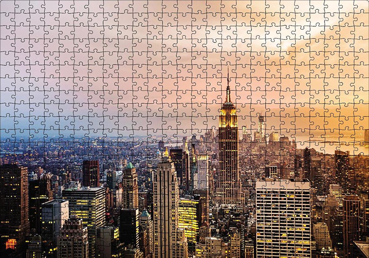Cakapuzzle  New York Şehri Puzzle Yapboz MDF Ahşap