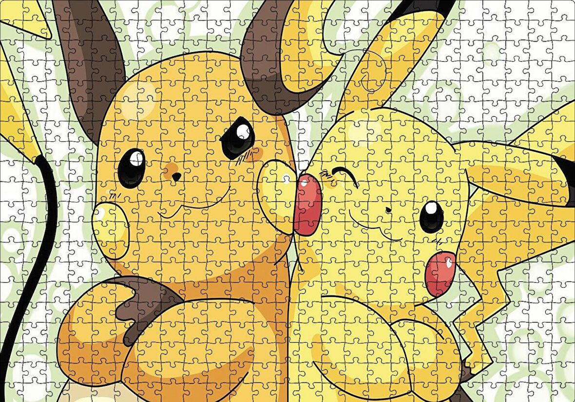 Cakapuzzle  Pikachu and Raichu Puzzle Yapboz MDF Ahşap