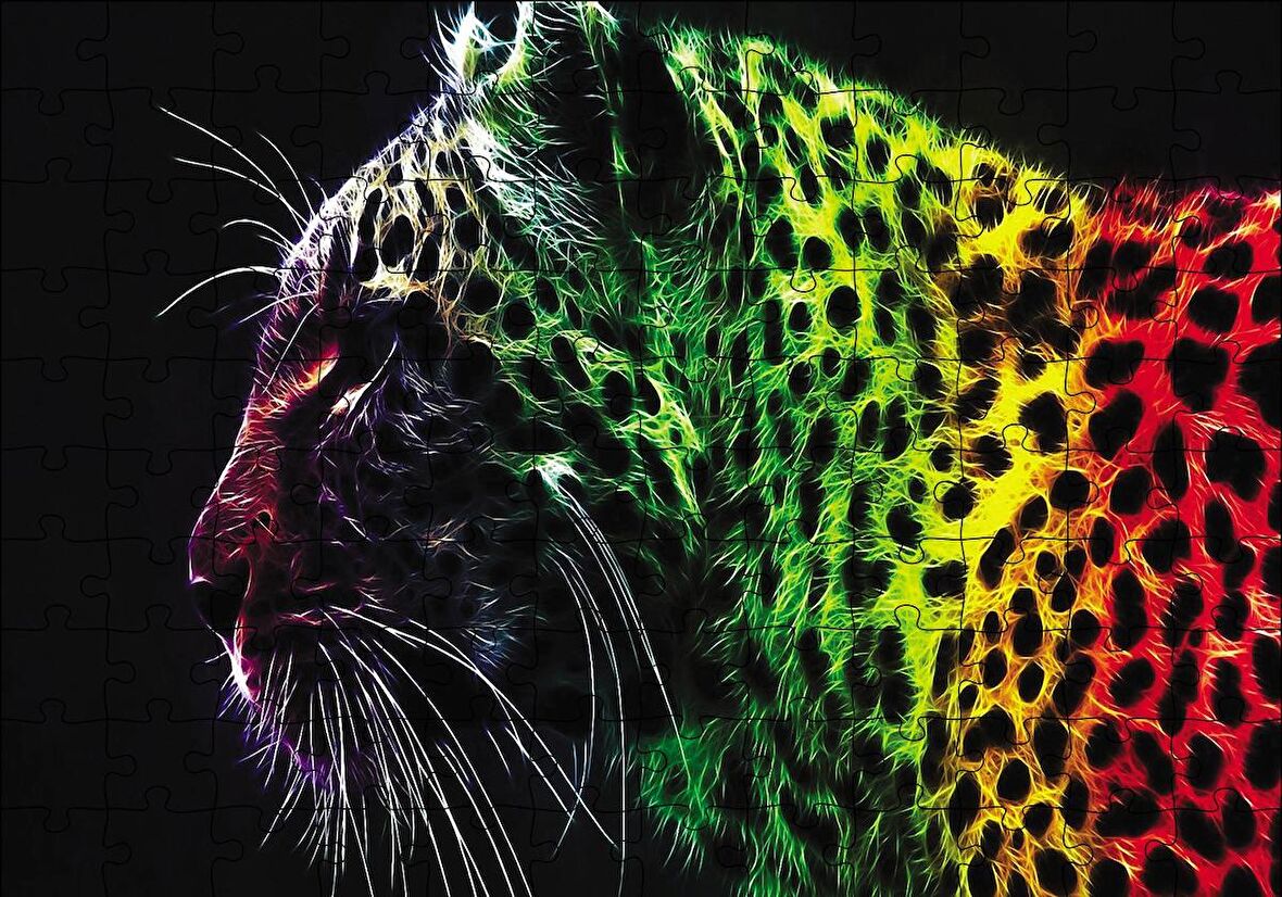 Cakapuzzle  Renkli Çita Puzzle Yapboz MDF Ahşap