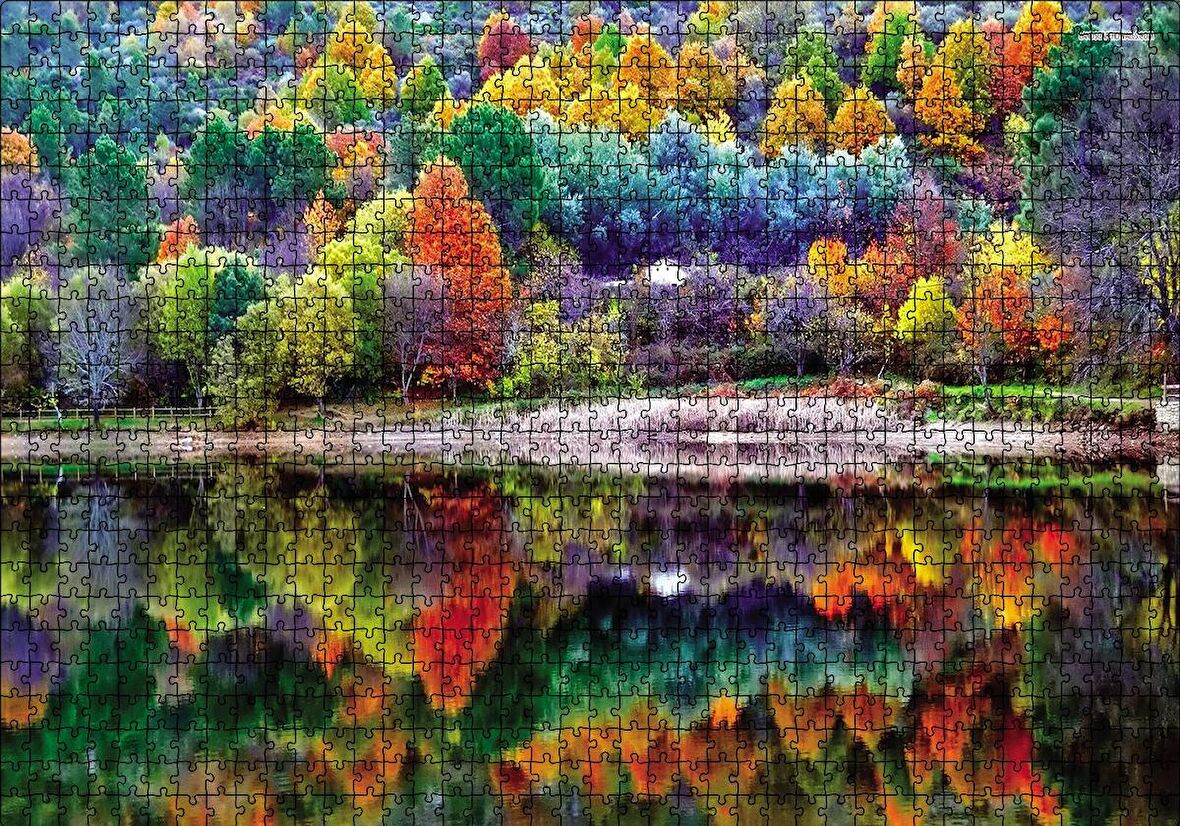 Cakapuzzle  Sonbahar Doğa Renkleri Puzzle Yapboz MDF Ahşap