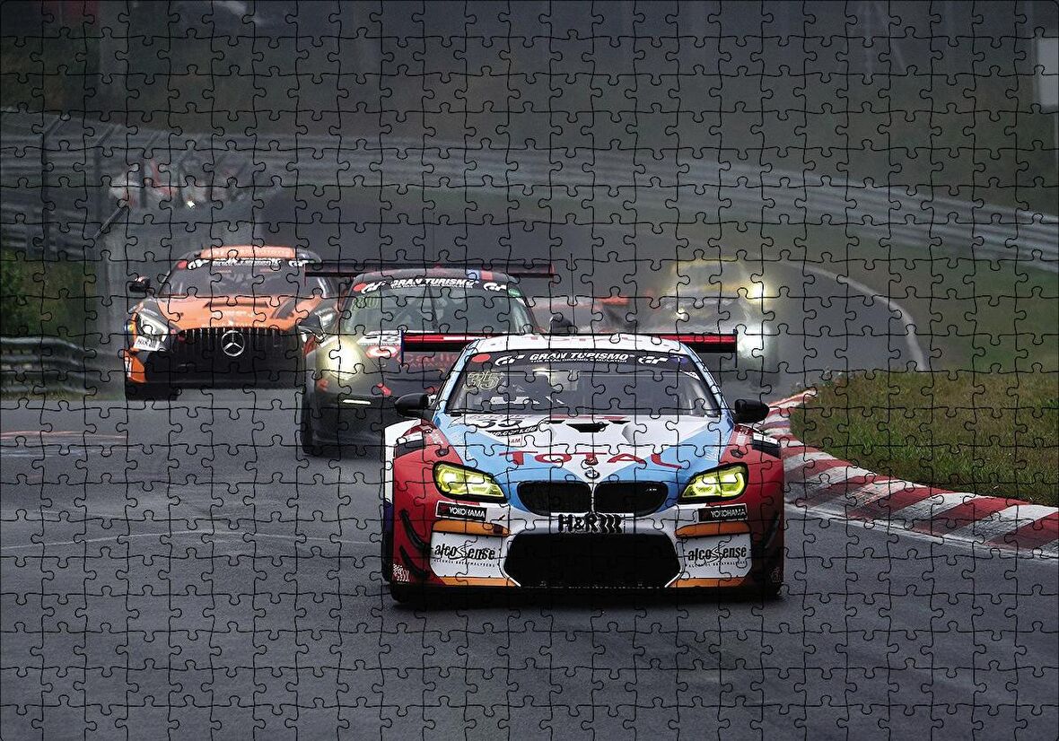 Cakapuzzle  Yarış Arabaları Puzzle Yapboz MDF Ahşap