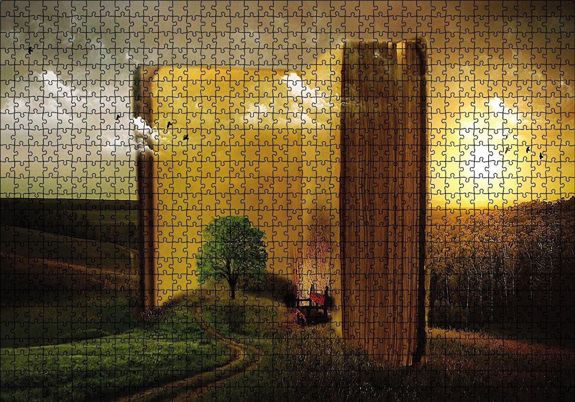 Cakapuzzle  Doğa Kitap Yol Hayal Sanal Puzzle Yapboz MDF Ahşap
