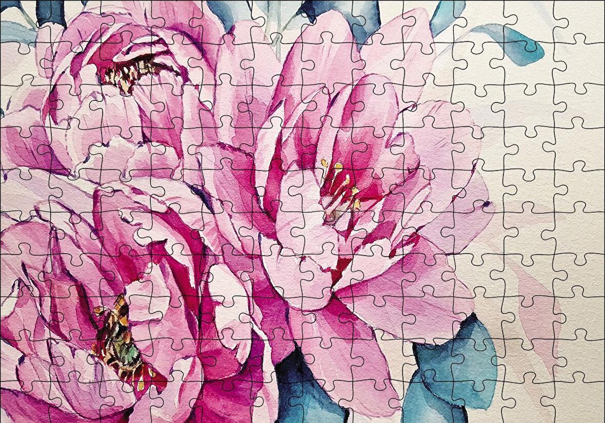 Cakapuzzle  Şakayık Çiçeği Puzzle Yapboz MDF Ahşap
