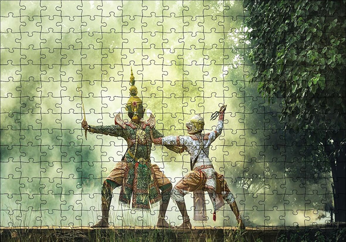 Cakapuzzle  Tayland Sanatı Puzzle Yapboz MDF Ahşap