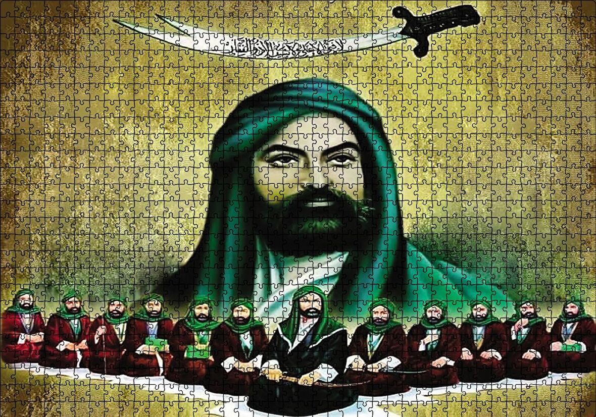 Cakapuzzle  Hz Ali ve on iki İmamlar Puzzle Yapboz MDF Ahşap