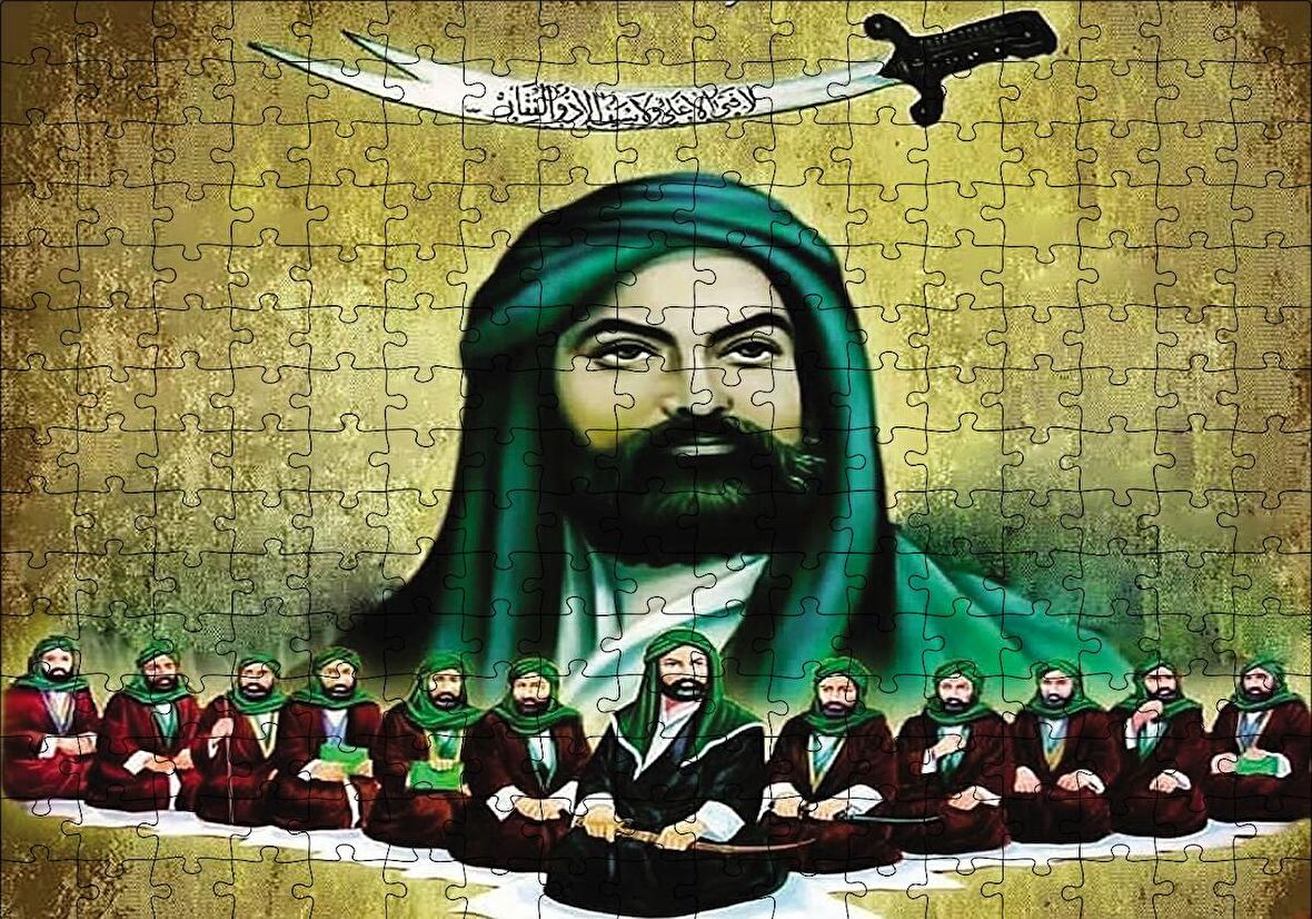 Cakapuzzle  Hz Ali ve on iki İmamlar Puzzle Yapboz MDF Ahşap