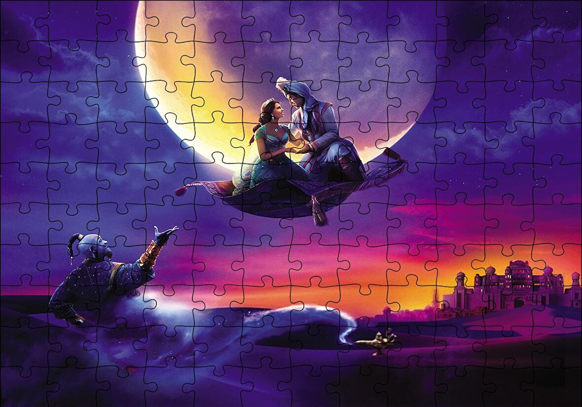 Cakapuzzle  Lambada Büyü Aladdin ve Prenses Yasemin Puzzle Yapboz MDF Ahşap