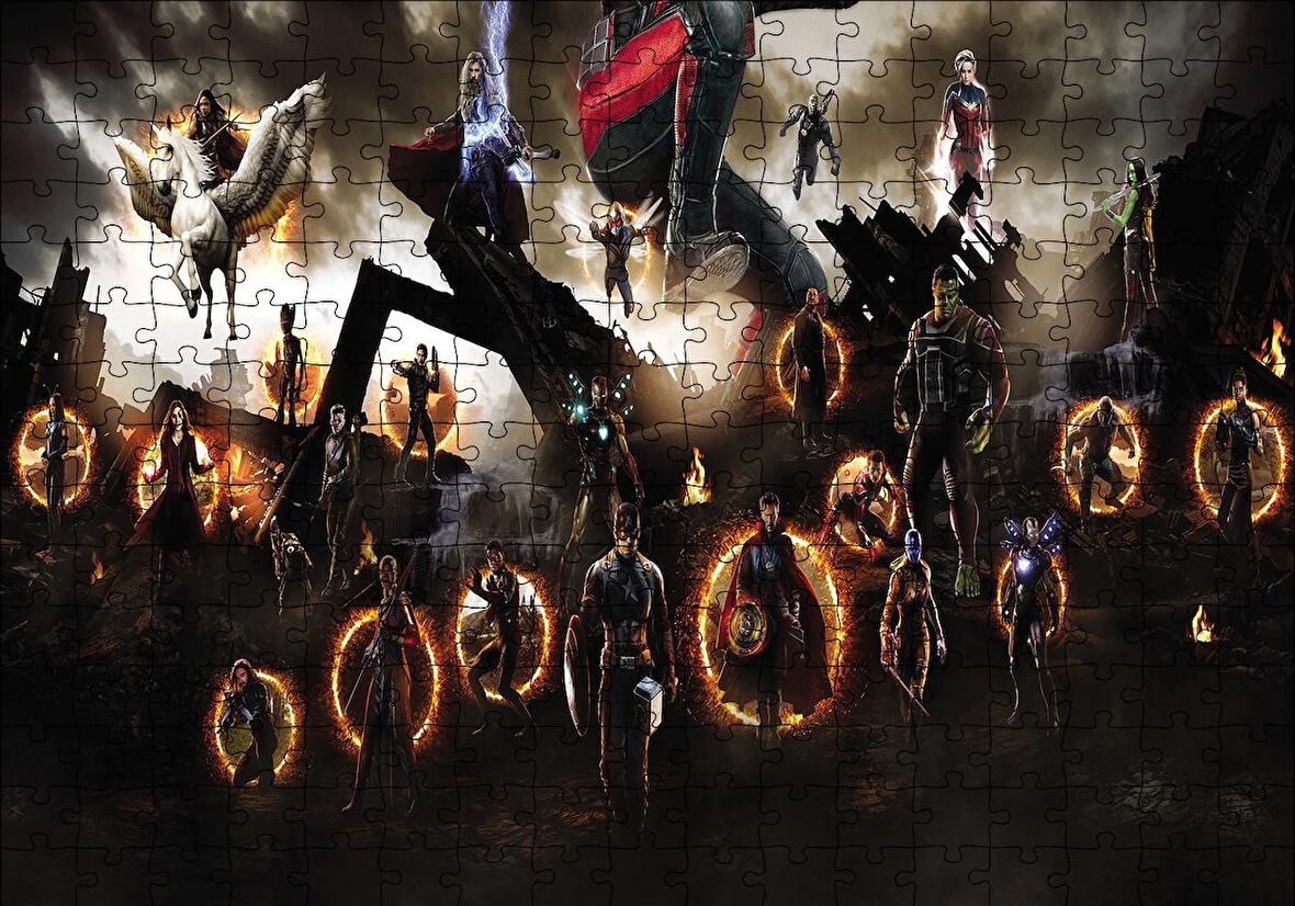 Cakapuzzle  Avengers Endgame Son Savaş Görseli Puzzle Yapboz MDF Ahşap