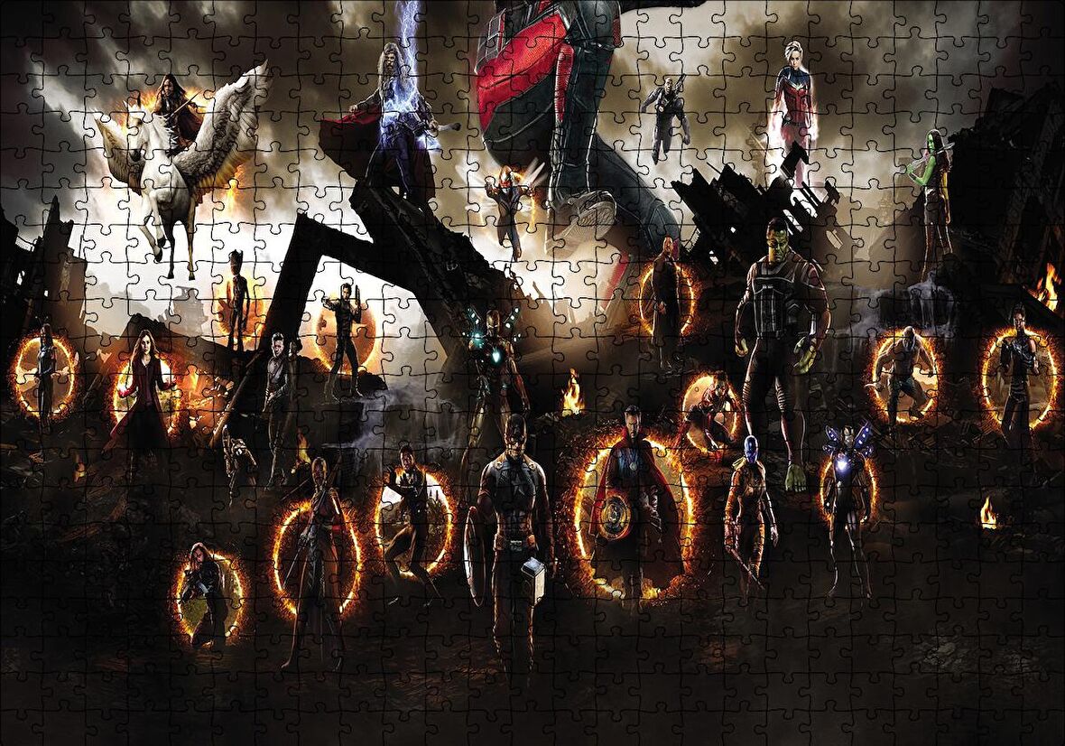 Cakapuzzle  Avengers Endgame Son Savaş Görseli Puzzle Yapboz MDF Ahşap