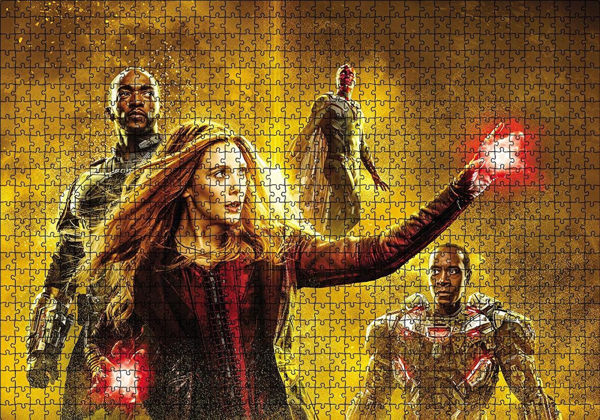 Cakapuzzle  Avengers Falcon, Witch ve Rocket Puzzle Yapboz MDF Ahşap