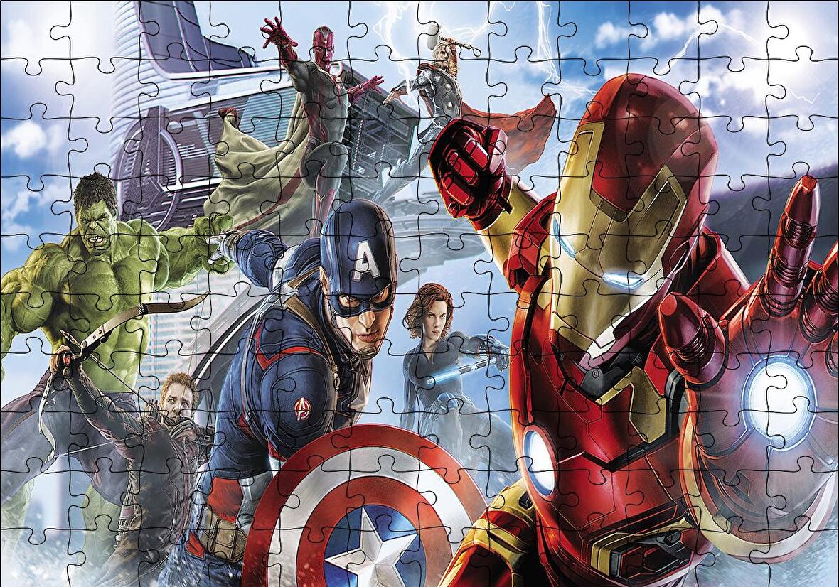 Cakapuzzle  Avengers Captain America Tam Kadro Puzzle Yapboz MDF Ahşap