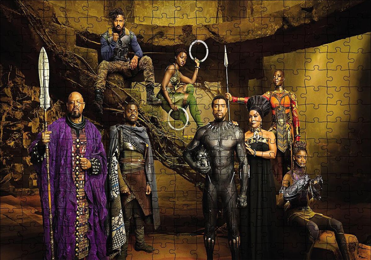 Cakapuzzle  Black Panther ve Arkadaşları Puzzle Yapboz MDF Ahşap