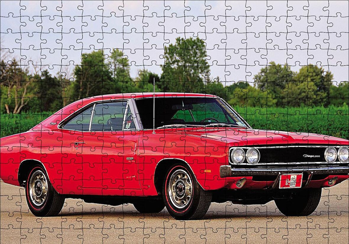 Cakapuzzle  Dodge Charger 500 Otomobil Görsel Puzzle Yapboz MDF Ahşap