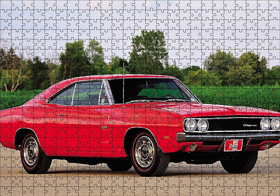 Cakapuzzle  Dodge Charger 500 Otomobil Görsel Puzzle Yapboz MDF Ahşap