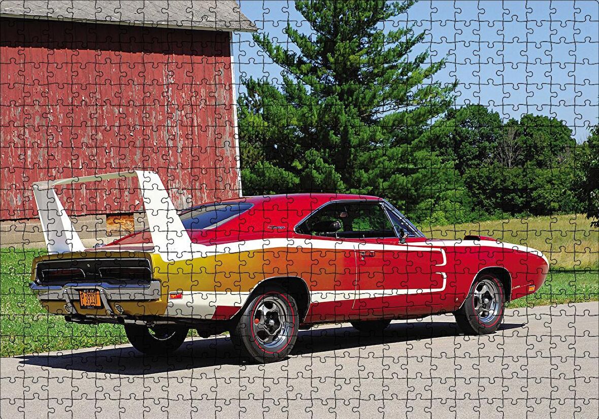 Cakapuzzle  Dodge Charger Dayton Otomobil Görseli Puzzle Yapboz MDF Ahşap