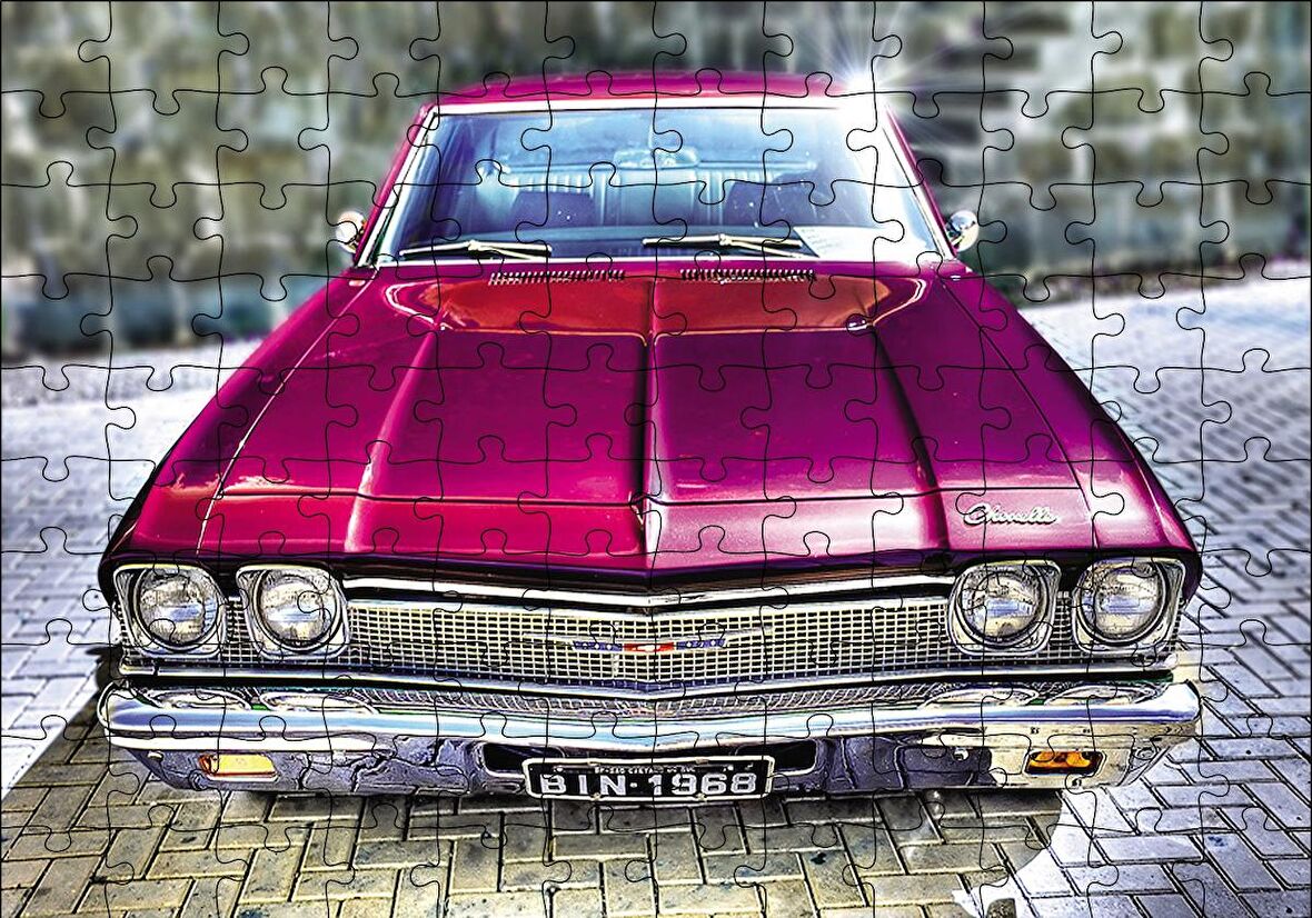 Cakapuzzle  Klasik Chevrolet Chevelle Görseli Puzzle Yapboz MDF Ahşap