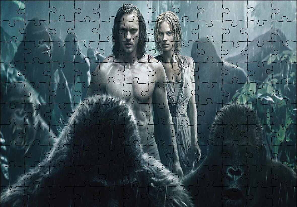 Cakapuzzle  Tarzan Jane ve Maymunlar Puzzle Yapboz MDF Ahşap