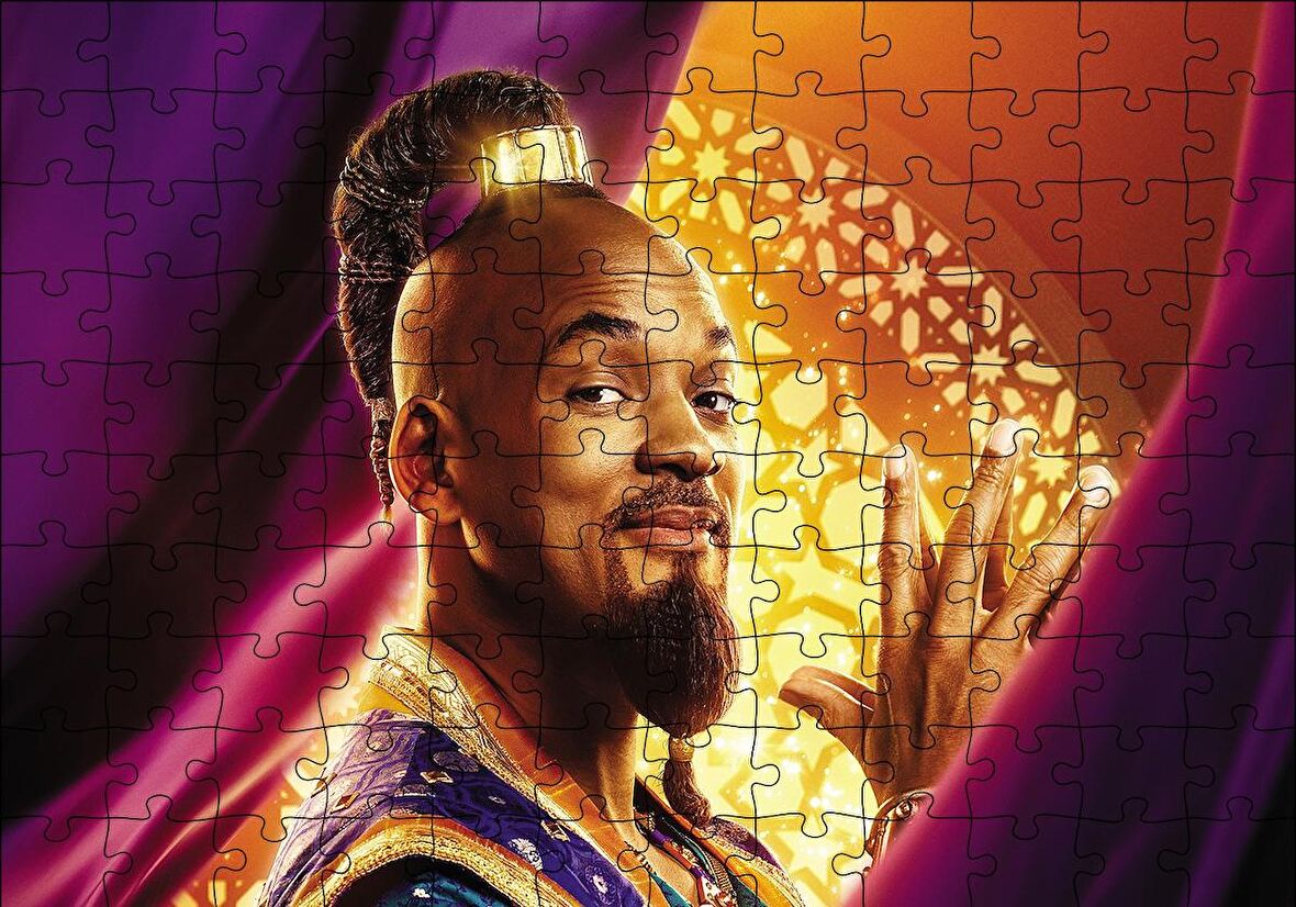 Cakapuzzle  Aladdin Cini Genie Will Smith Görseli Puzzle Yapboz MDF Ahşap